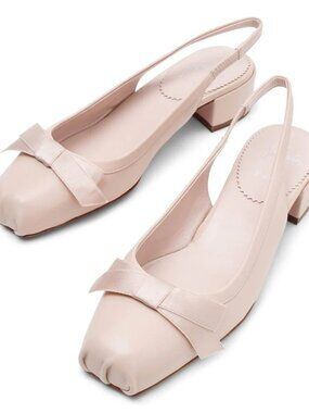 Christian Louboutin MAMAFLIRT SLING 30 Low Heel Ballerina Pumps Shoes Bow